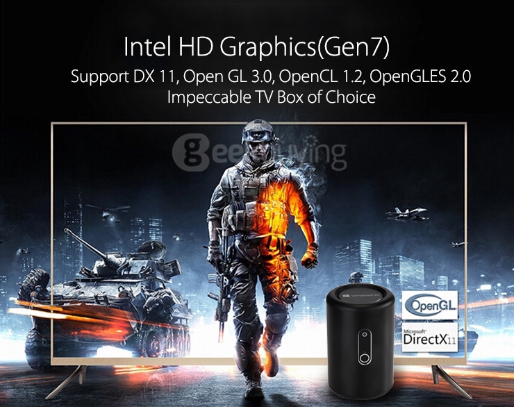 G2 Windows 2.0 MP Camera w/ MIC Intel MINI PC Z3735F Quad Core 2G/32G 2.4/5G Dual Band WIFI Bluetooth4.0 - Gold