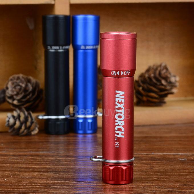 NEXTORCH EDC K1 Portable Mini 40LM White Light Flashlight w/ Key Chain - Red