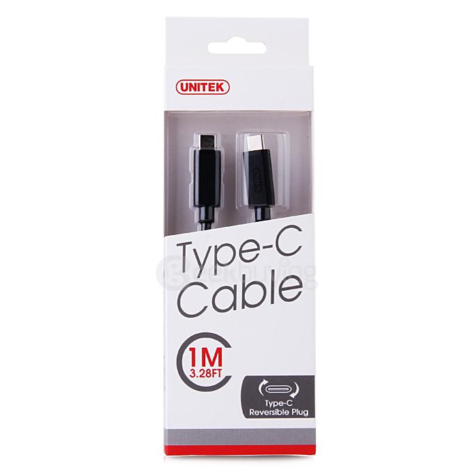 UNITEK Y-C477BK USB 3.0 Type-C Male to USB-C Male Adapter Converter Cable 1.0M - Black