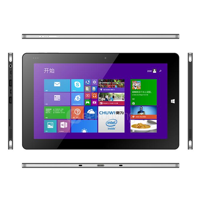 CHUWI Vi10 Pro 10.6 Inch Dual OS Windows8.1 + Android4.4 Tablet PC 2GB/64GB Intel Z3736F Quad Core 2.16GHz IPS 1366*768 Bluetooth HDMI WiFi - Black