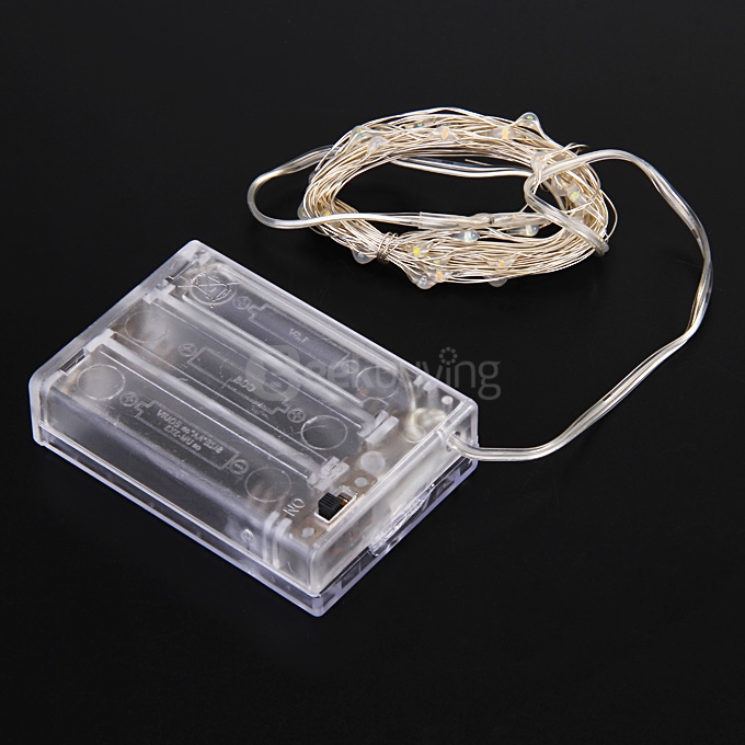 3M 30 LED Lights Battery Cartridge Copper String Lights For Wedding Party - Blue