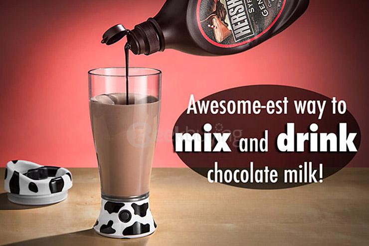 Portable Milk Blender MINI Mixer Automatic Self-Stirring Mug Coffee Milk Tea Mixer - Black+White