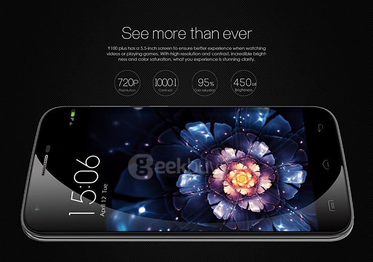 DOOGEE Y100 Plus 5.5inch 64bit 4G Android 5.1 2GB 16GB Smartphone MTK6735 Quad Core 2.5D Corning Gorilla Glass - White