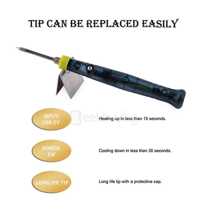 Professional USB Soldering Iron - Deep Blue