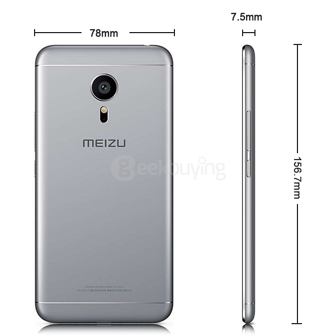 MEIZU PRO 5 5.7 inch 2.5D FHD 3GB 32GB Smartphone 64bit Exynos7420 Octa Core Flyme 4.5 OS 21.16MP Type-C OTG NFC mTouch 2.1 - Gray