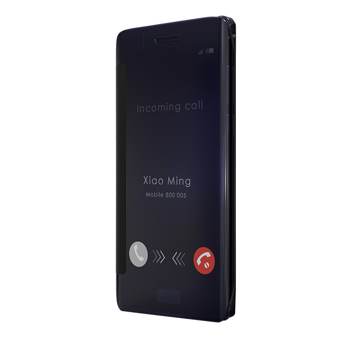 Original Flip Cover for BLUBOO Xtouch Protective Hard Cover View Style Case for Bluboo Xtouch - Blue