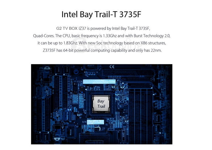 G2 Windows 2.0 MP Camera w/ MIC Intel MINI PC Z3735F Quad Core 2G/32G 2.4/5G Dual Band WIFI Bluetooth4.0 - Gold