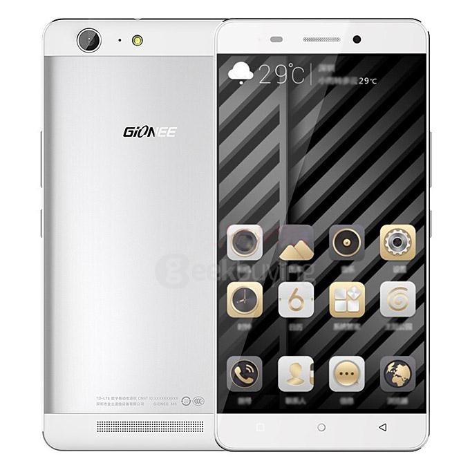 GIONEE M5 5.5inch HD 4G 6020mAh Battery Smartphone Android 5.1 64bit MTK6735 Quad Core 2GB 16GB 13.0MP OTG HiFi - White