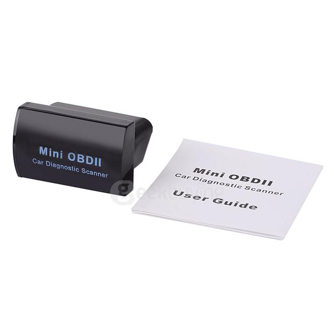 Mini OBDII Bluetooth Car Diagnostic Scanner - Black