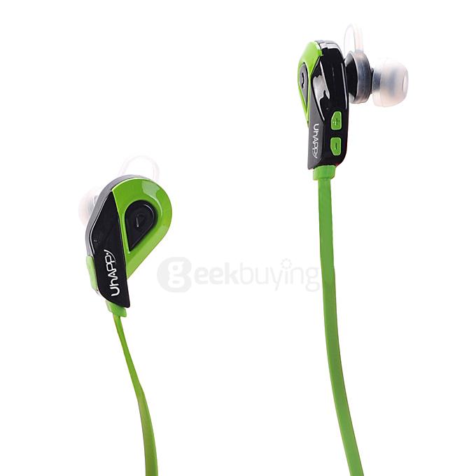 Uhappy S02 Sports Headset Stereo Bluetooth 4.1 Wireless Headset In-Ear Microphone Handfree Anti-Sweat Earphone - Green