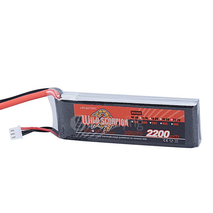 Wild Scorpion 7.4V 2200mAh 2Cell 30C T Plug for RC model