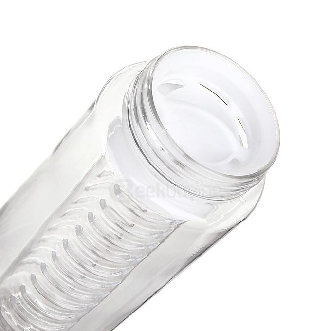 055 700ml Tritan Plastic Sport Water Bottle with Fruit Infuser - Red + Transparent