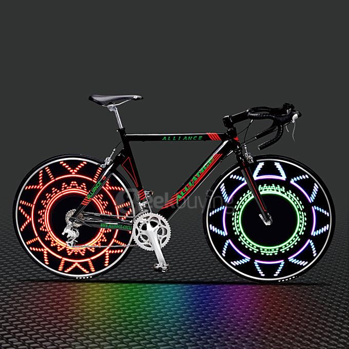 Bicycle Bike CHT-0313B 14 LED 45 Patterns Waterproof Wheel Spoke Light - Blue