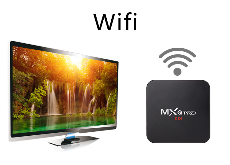 MXQ Pro 4K Ultra HD KODI Android 5.1 Lollipop TV Box 64bit Amlogic S905 Quad Core H.265 Hardware Decoding - Black