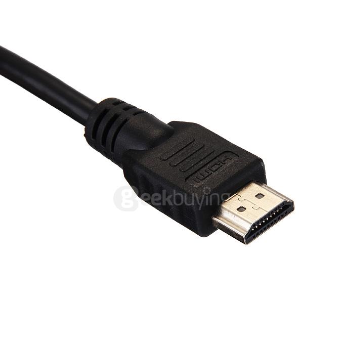 HDMI 1.4b Male to HDMI Female Converter Adapter 0.5M Cable Gold-plated Connectors HD 1080P - Black
