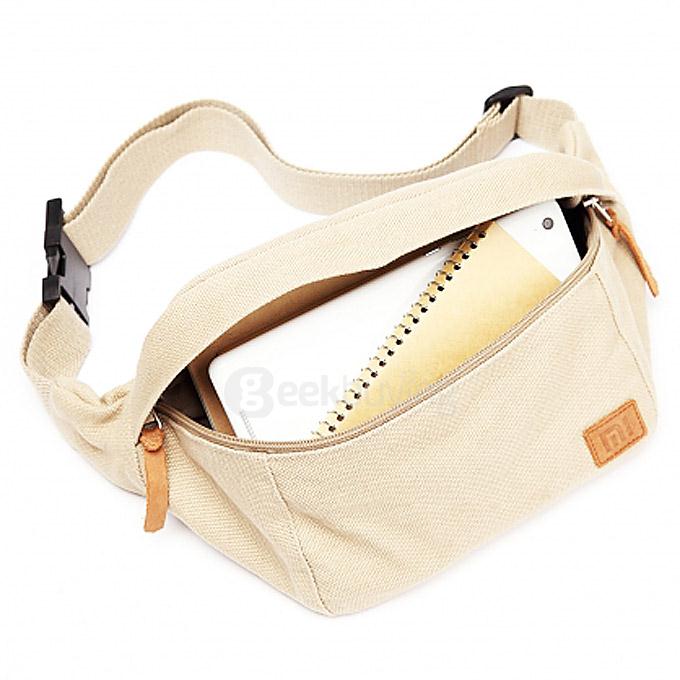 Original Xiaomi Bag Simple Canvas Waist Bag Casual Style - Khaki