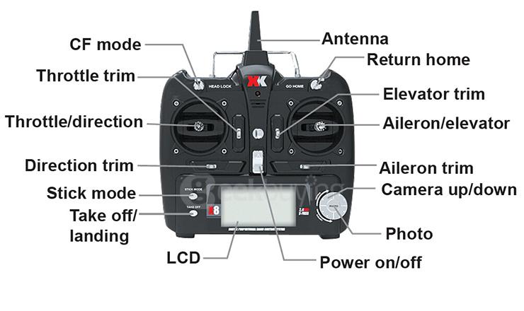 XK DETECT X380-B 1080P HD Camera GPS Compass Headless Mode RC Quadcopter Mode 2 RTF