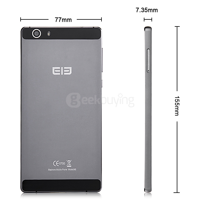Elephone M2 5.5inch FHD 4G FDD-LTE Android 5.1 3GB 32GB Smartphone 64bit MTK6753 Octa Core 13.0MP Camera - Black