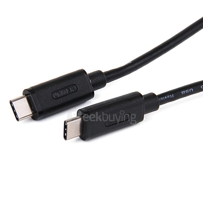 UNITEK Y-C477BK USB 3.0 Type-C Male to USB-C Male Adapter Converter Cable 1.0M - Black