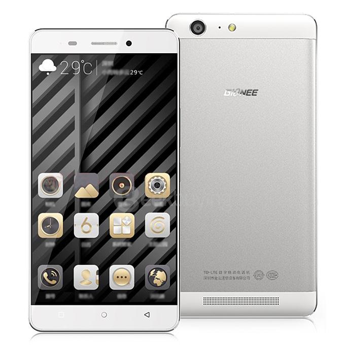 GIONEE M5 5.5inch HD 4G 6020mAh Battery Smartphone Android 5.1 64bit MTK6735 Quad Core 2GB 16GB 13.0MP OTG HiFi - White