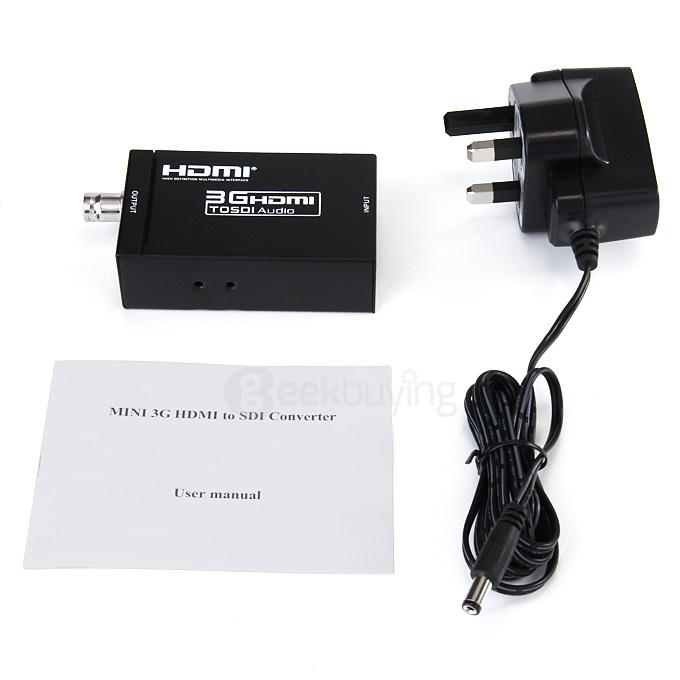 HDV-S009 Mini 3G HDMI to SDI Converter Adapter SD-SDI HD-SDI 3G-SDI - Black