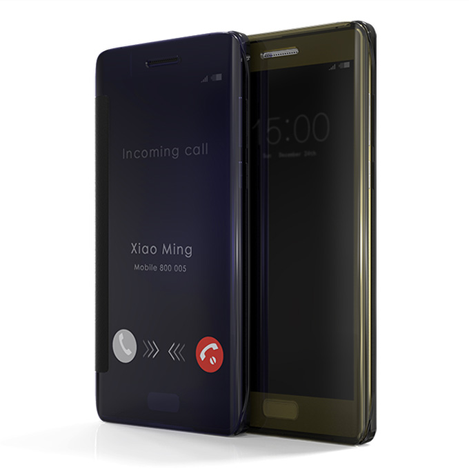 Original Flip Cover for BLUBOO Xtouch Protective Hard Cover View Style Case for Bluboo Xtouch - Blue