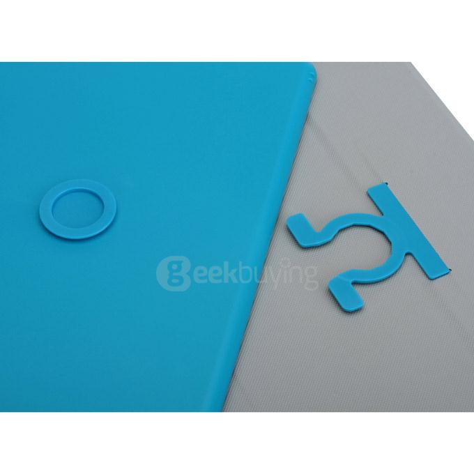 Removable Folding Bluetooth Keyboard with PU Leather Cover Case for IPAD MINI Tablet - Blue