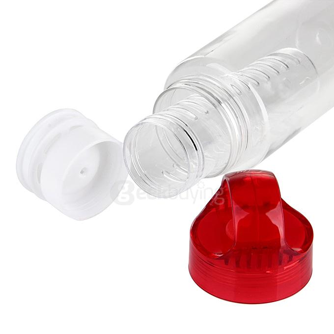 055 700ml Tritan Plastic Sport Water Bottle with Fruit Infuser - Red + Transparent