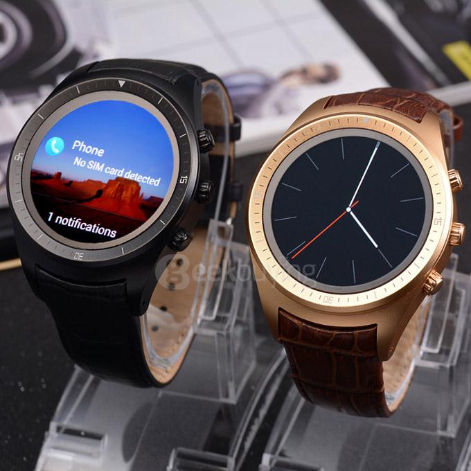 K8 3G Smart Watch Phone Android 4.4 MTK6572 512MB 4GB Heart Rate Monitor FM WiFi GPS Dialer GSM 3G Phone Book Anti Lost - Black