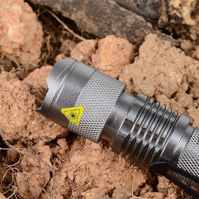 UltraFire SK68XPE 1-LED 400LM 1-Mode Cool White Light Flashlight w/ Clip - Silver