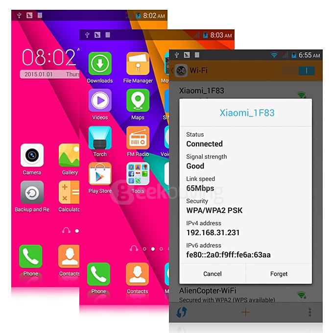 JIAKE N9105 5.5inch QHD MTK6572 Dual Core 1.2GHz Smartphone Android 4.4.2 512MB 4GB 5.0MP 3G GPS Smart Wake - Black