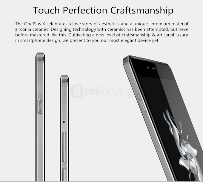 OnePlus X Onyx Basic 5.0inch FHD 1920*1080 4G LTE Android 5.1 2GB 16GB Smartphone Snapdragon 801 Quad Core 13.0MP Camera - Black