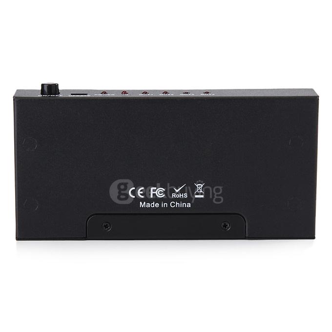 HDV-814 3D UHD 4K*2K HD 1080P 4 Ports HDMI 1.3 Splitter 1x4 HDMI Switcher Video Audio Converter Adapter - Black