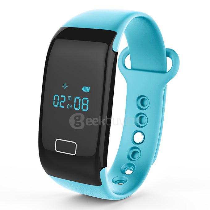 Makibes JW018 BT4.0 Smartband Wristband with Heart Rate Monitor Activity Tracker for IOS & Android - Blue