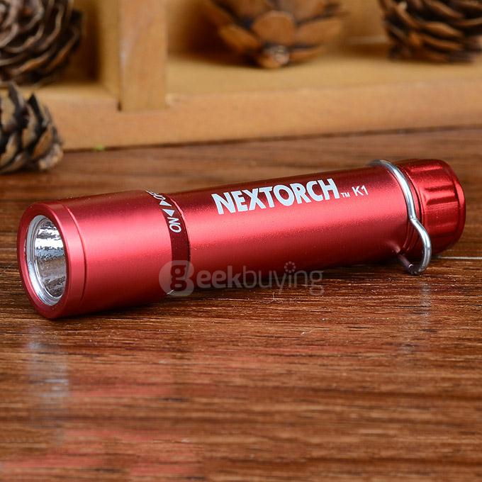 NEXTORCH EDC K1 Portable Mini 40LM White Light Flashlight w/ Key Chain - Red