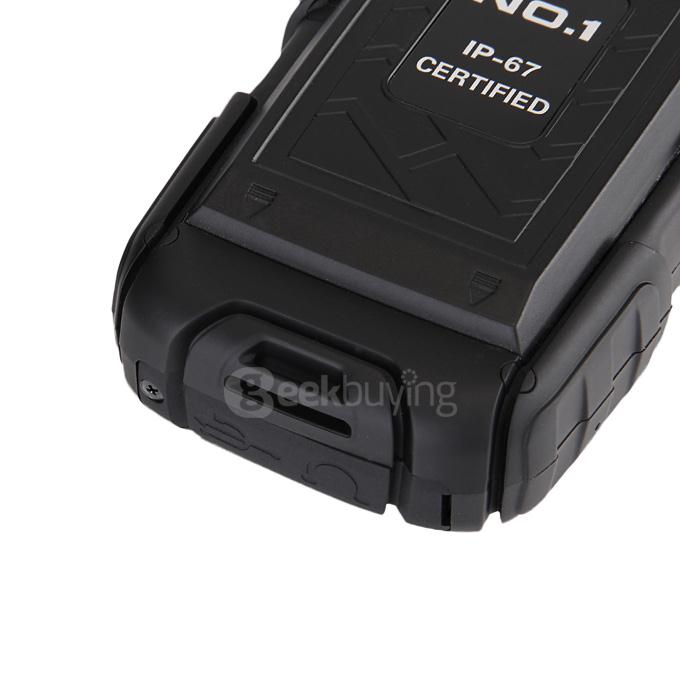 NO.1 A9 4800mAh Battery IP67 Waterproof Phone Dustproof Shockproof Flashlight FM Dual SIM Cards GSM Cell Phone - Black