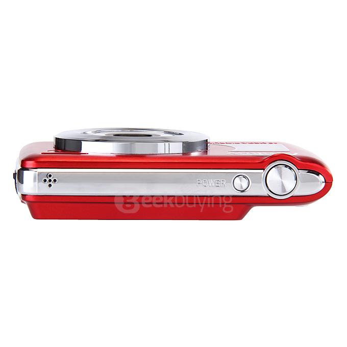 Amkov 2.7inch LCD 15.0MP Digital Camera 4X Digital Zoom AntiShake Smile Capture - Red