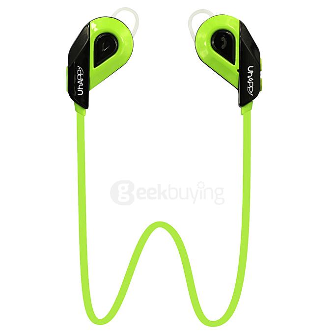 Uhappy S02 Sports Headset Stereo Bluetooth 4.1 Wireless Headset In-Ear Microphone Handfree Anti-Sweat Earphone - Green