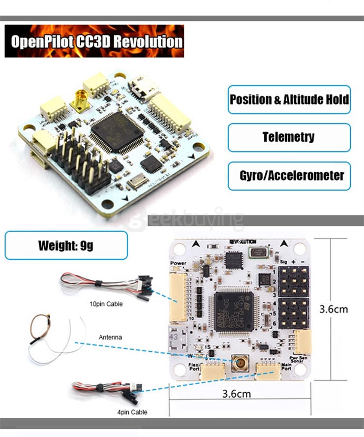 Cc D Revolution Flight Controller Oplink M N Gps Distribution Board