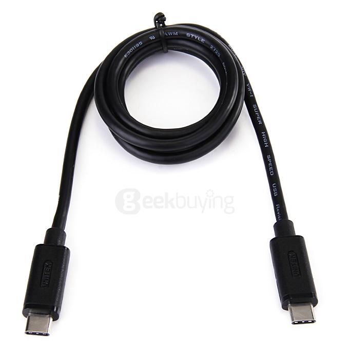 UNITEK Y-C477BK USB 3.0 Type-C Male to USB-C Male Adapter Converter Cable 1.0M - Black