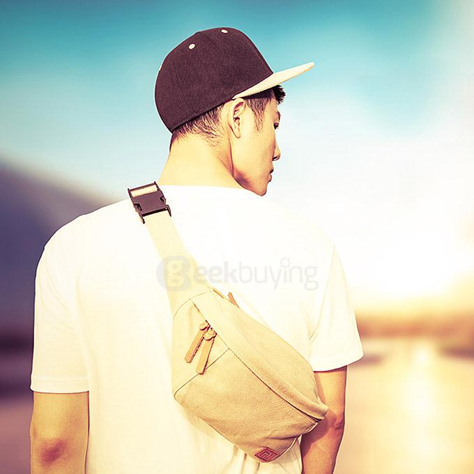 Original Xiaomi Bag Simple Canvas Waist Bag Casual Style - Khaki