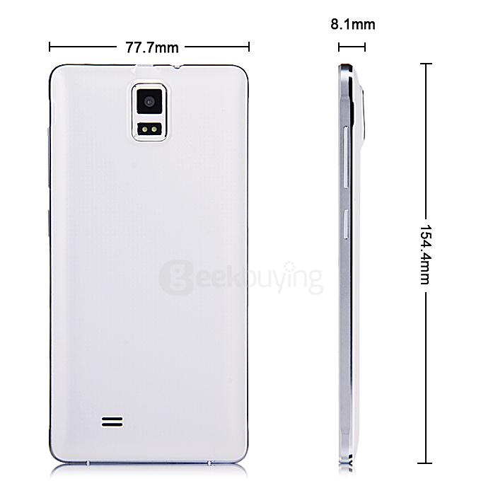 JIAKE N9105 5.5inch QHD MTK6572 Dual Core 1.2GHz Smartphone Android 4.4.2 512MB 4GB 5.0MP 3G GPS Smart Wake - White
