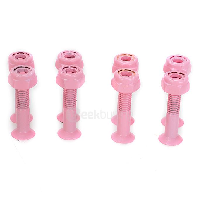 26 mm Skateboard longboard Screws Bolts - Pink ( 8 pcs / set )