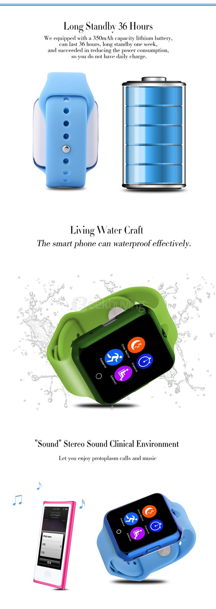 NO.1 D3 Smart Watch Phone Watch BT3.0 1.22