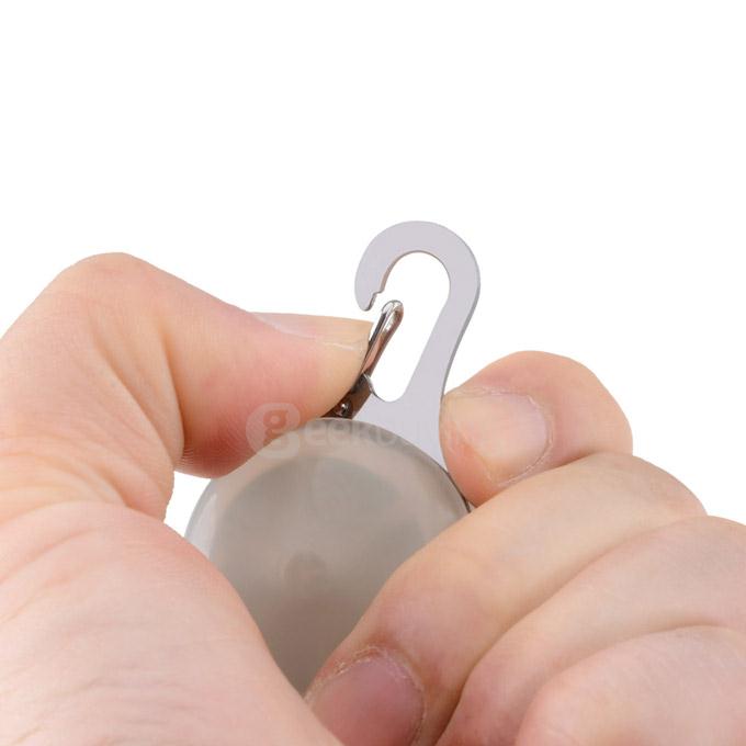 NiteIze SLG-06-07 Multi-functional Stainless Steel Outdoor Carabiner w/ LED - White + Silver