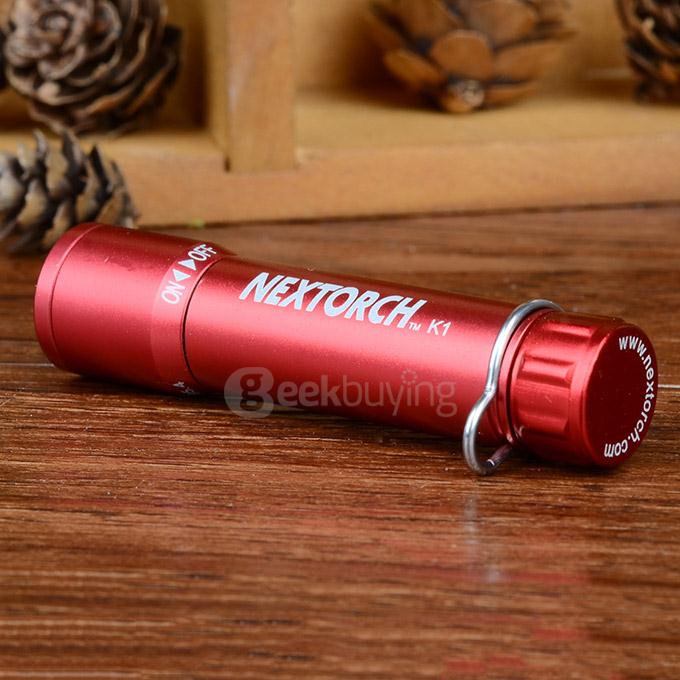 NEXTORCH EDC K1 Portable Mini 40LM White Light Flashlight w/ Key Chain - Red