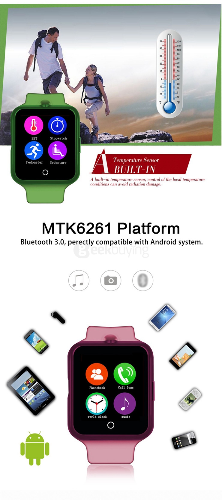 NO.1 D3 Smart Watch Phone Watch BT3.0 1.22
