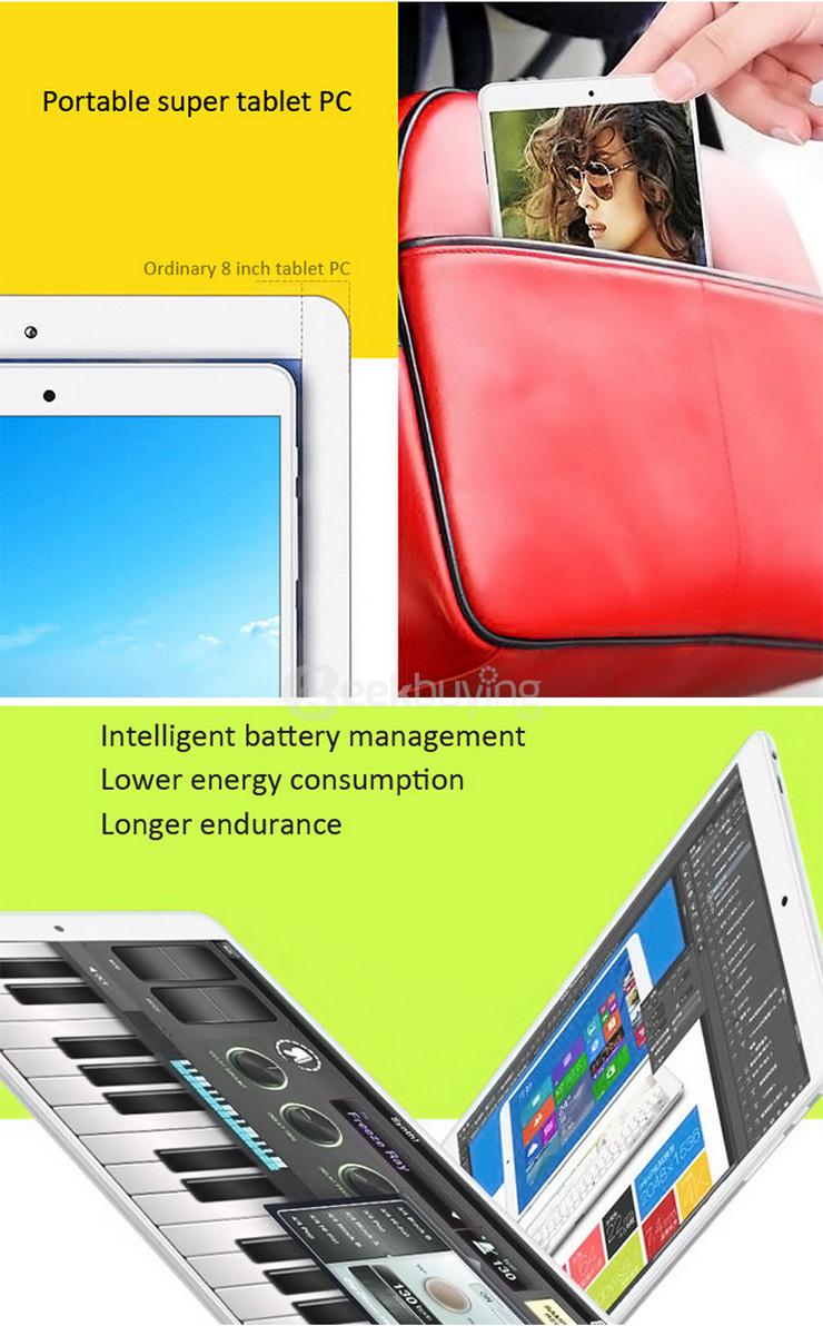 Teclast X80 Pro Dual OS Windows10 + Android5.1 2GB/32GB 8 inch Tablet PC Intel Cherry Trail Z8300 Quad Core 1.84GHz IPS 1920*1200 HDMI - White
