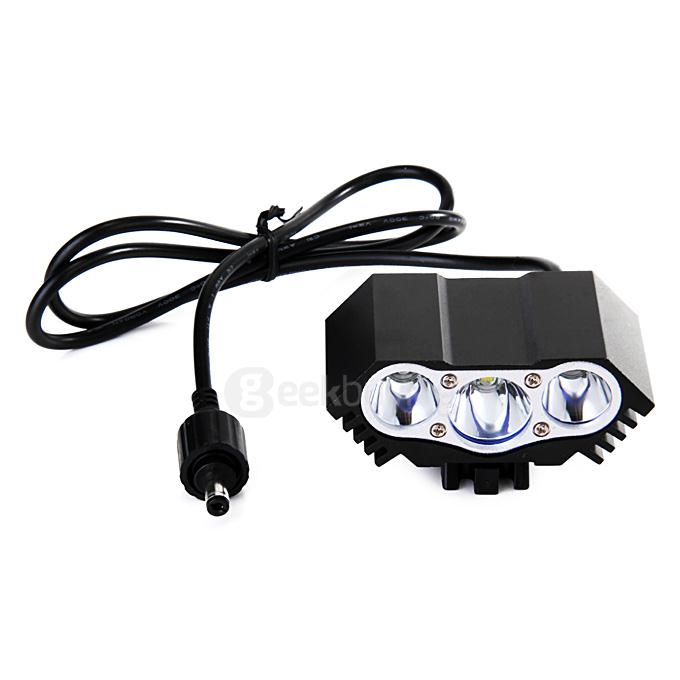 M3 3*Cell*CREE XM-L U2 2400LM LED Bicycle Flashlight - Black