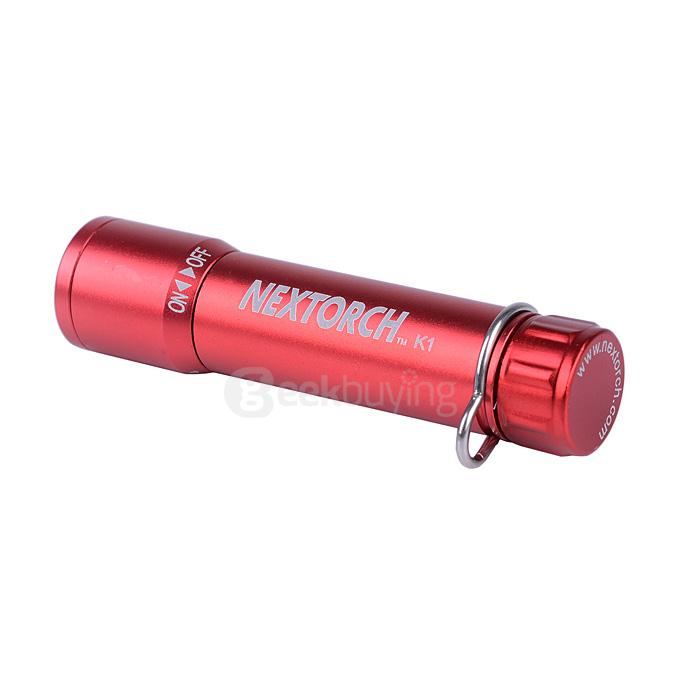 NEXTORCH EDC K1 Portable Mini 40LM White Light Flashlight w/ Key Chain - Red